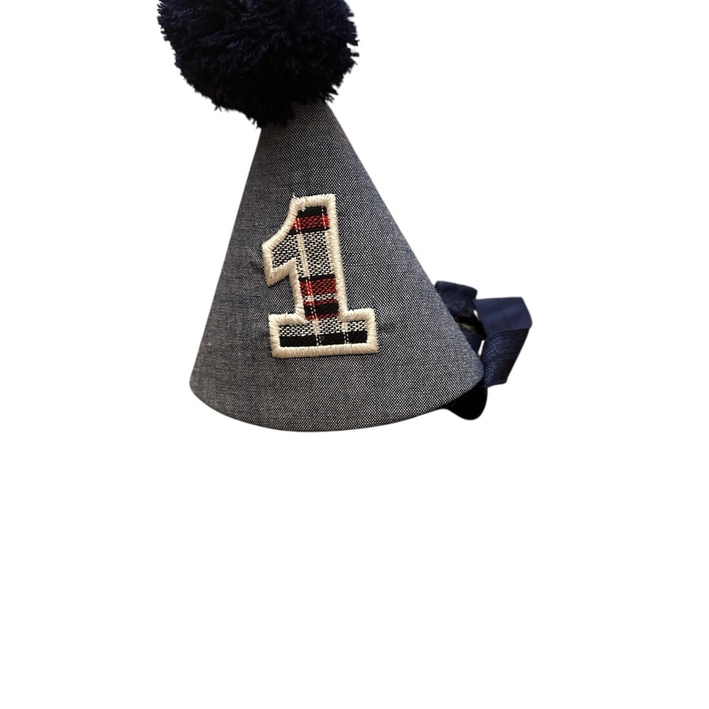 Blue 1st birthday hat